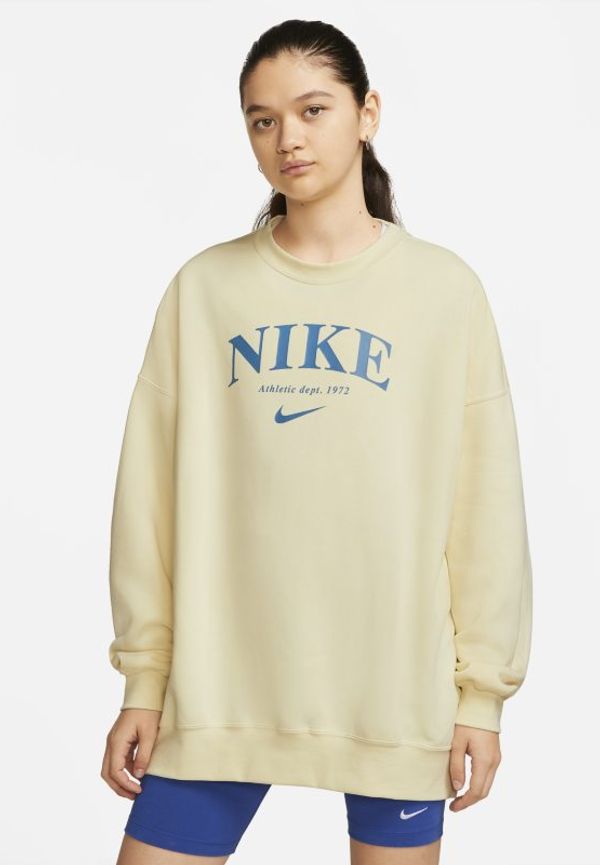 Fleecetröja i oversized-modell Nike Sportswear Essentials för kvinnor - Vit