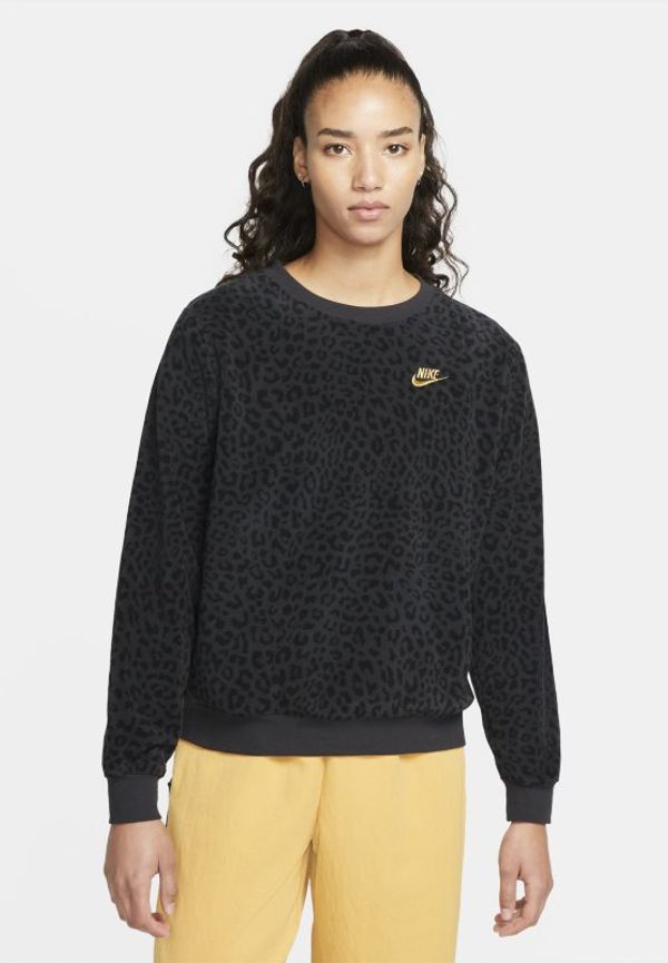Fleecetröja Nike Sportswear med rund hals för kvinnor - Svart