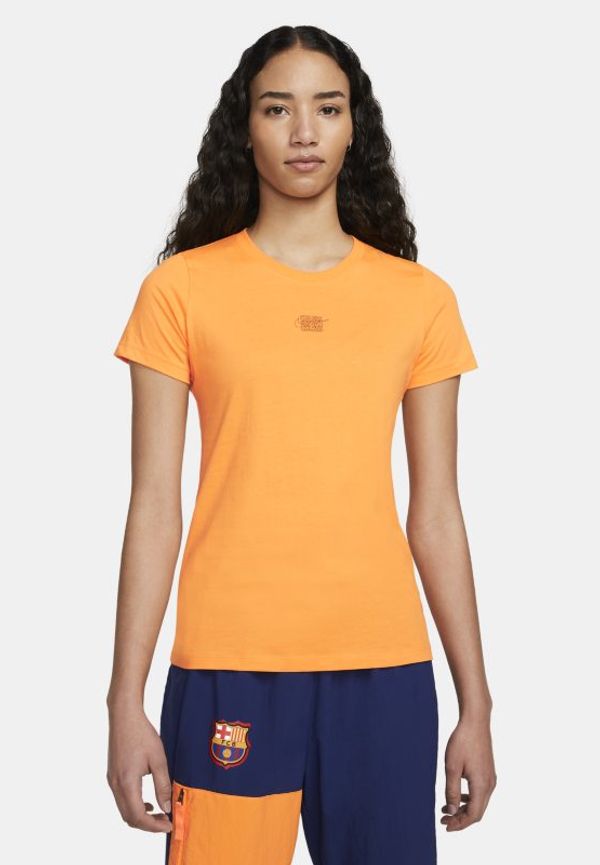 Fotbolls-t-shirt FC Barcelona för kvinnor - Orange
