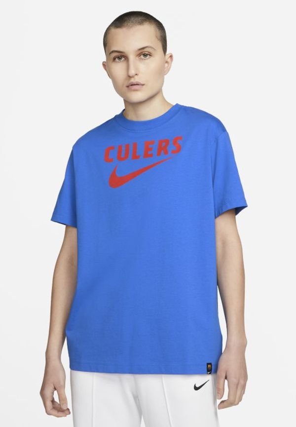 Fotbolls-t-shirt FC Barcelona Swoosh för kvinnor - Blå