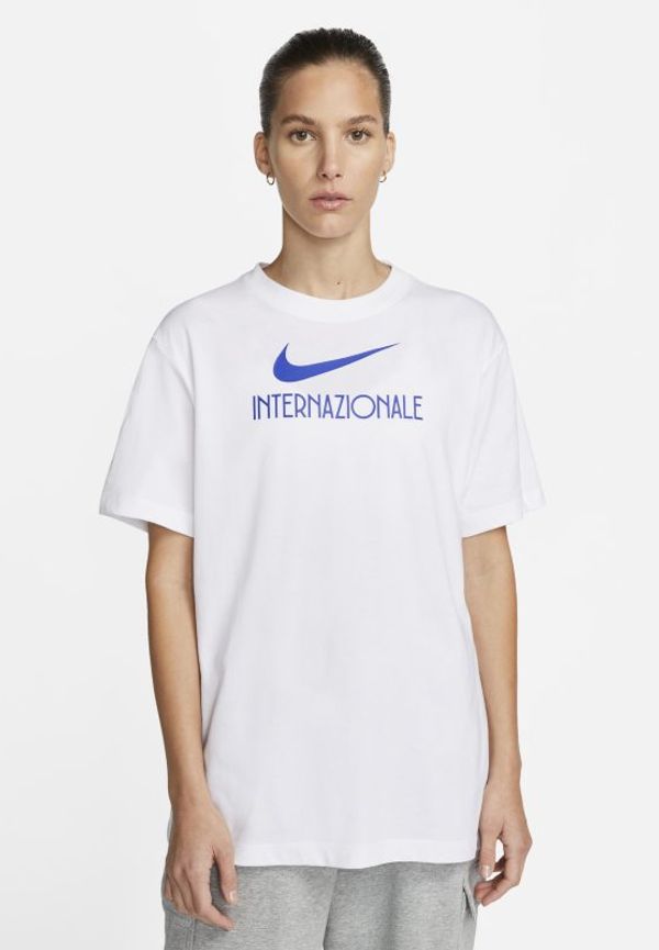 Fotbolls-t-shirt Inter Milan Swoosh för kvinnor - Vit