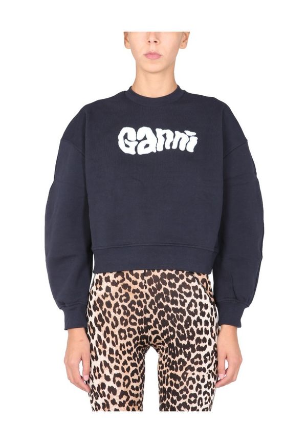 Ganni - Hoodies - Blå - Dam - Storlek: 2XS