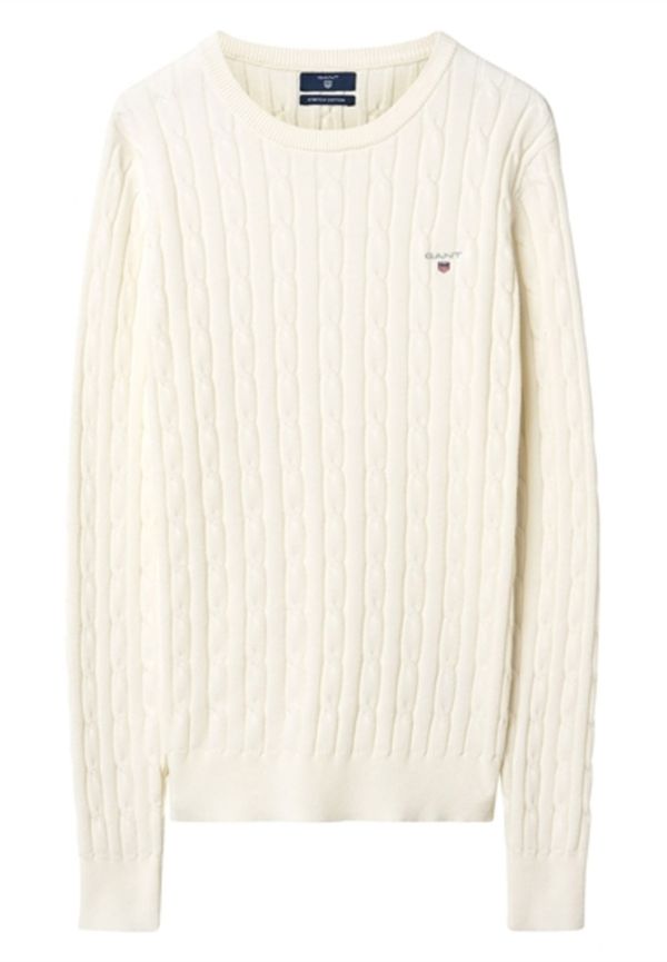 Gant - Stickade tröjor & koftor - Beige - Dam - Storlek: Xl,Xs,L,S,M