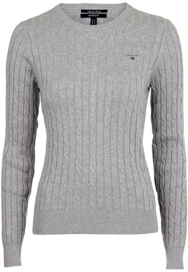 Gant - Stickade tröjor & koftor - Grå - Dam - Storlek: Xl,Xs,L,S,M