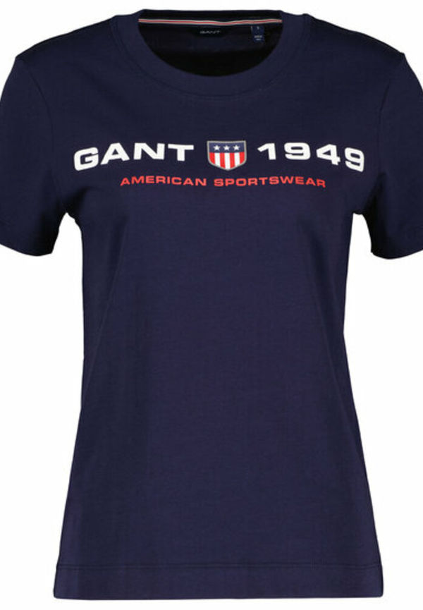 Gant - T-shirts - Blå - Dam - Storlek: XL