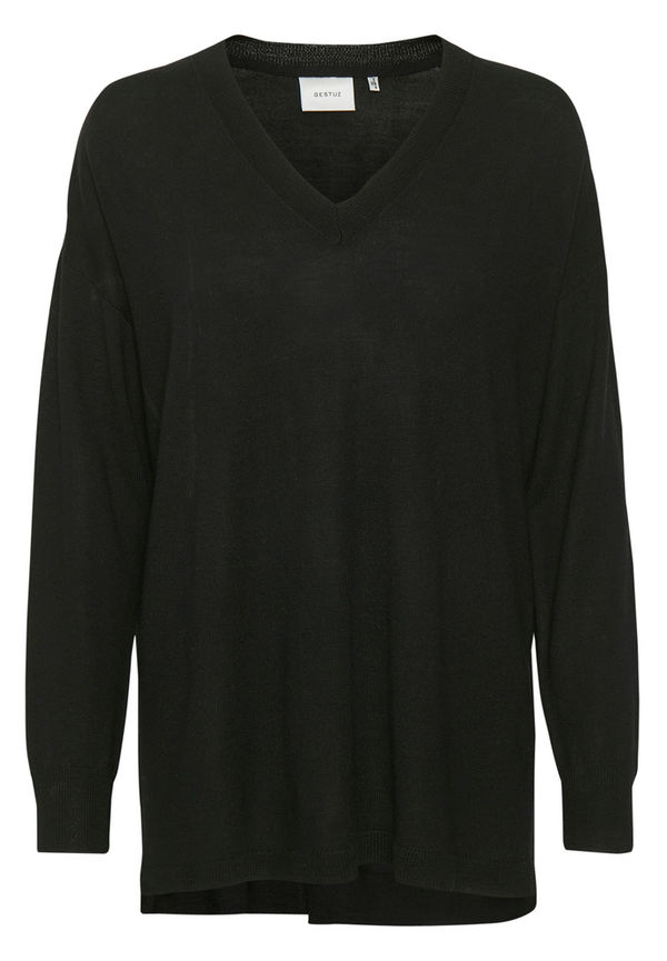 Gestuz - Stickade tröjor & koftor - Svart - Dam - Storlek: Xl,Xs,L,S,M