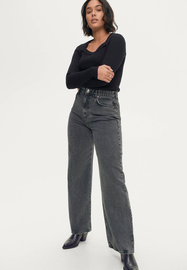 Gina Tricot - Jeans Idun Wide Jeans - Svart