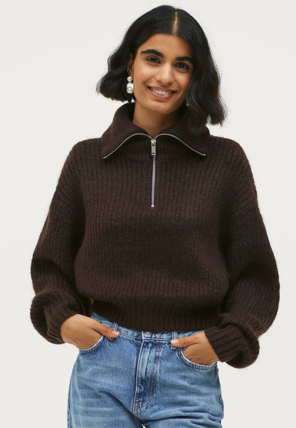 Gina Tricot - Tröja Leslie Knitted Sweater - Brun
