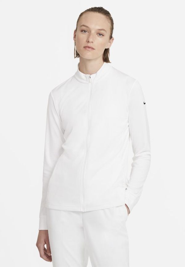 Golftröja Nike Dri-FIT UV Victory med dragkedja i fullängd för kvinnor - Vit