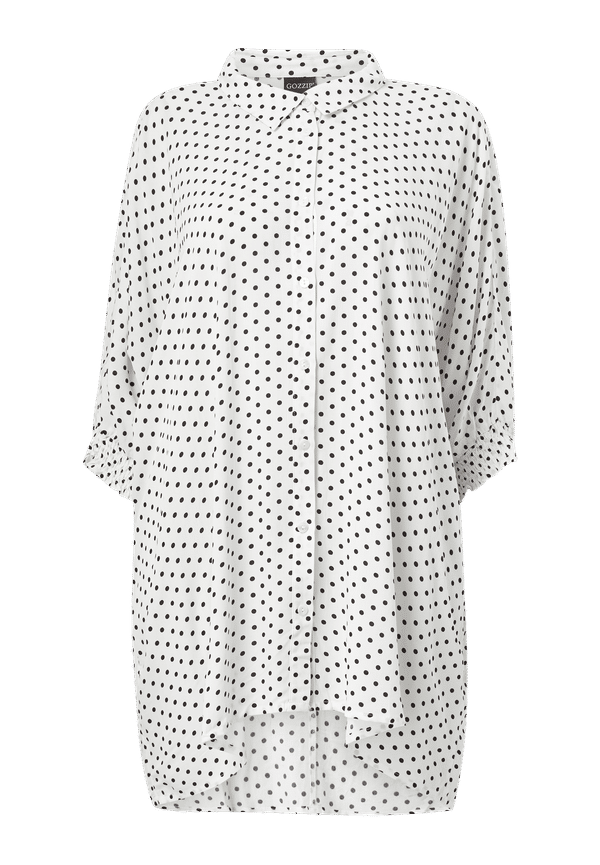 Gozzip - Långskjorta Gerda Oversize Shirt Tunic - Vit