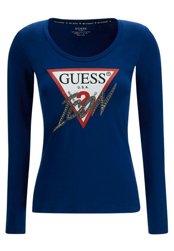 Guess - Långärmade toppar - Blå - Dam - Storlek: XS