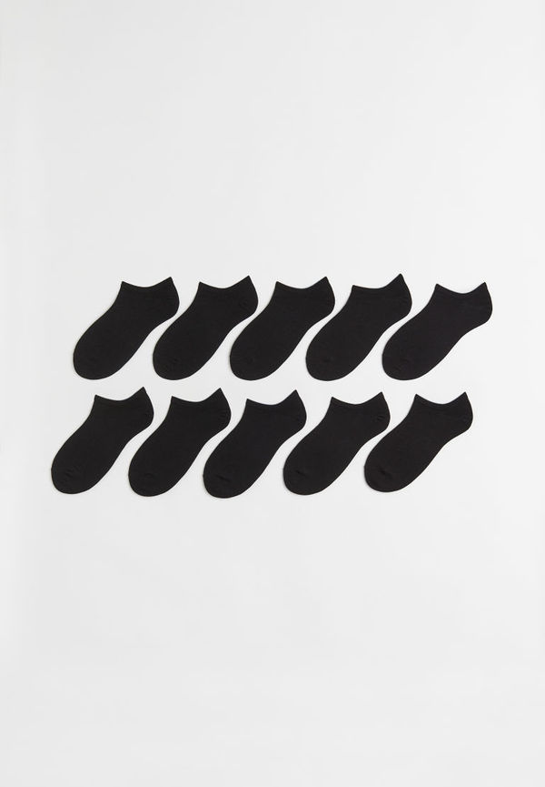 H & M - 10-pack ankelstrumpor - Svart