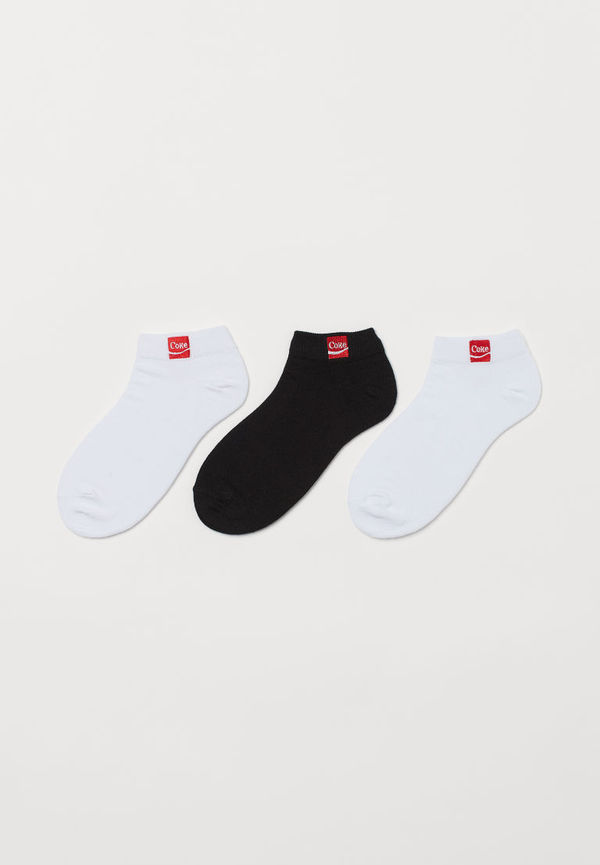 H & M - 3-pack låga strumpor - Svart
