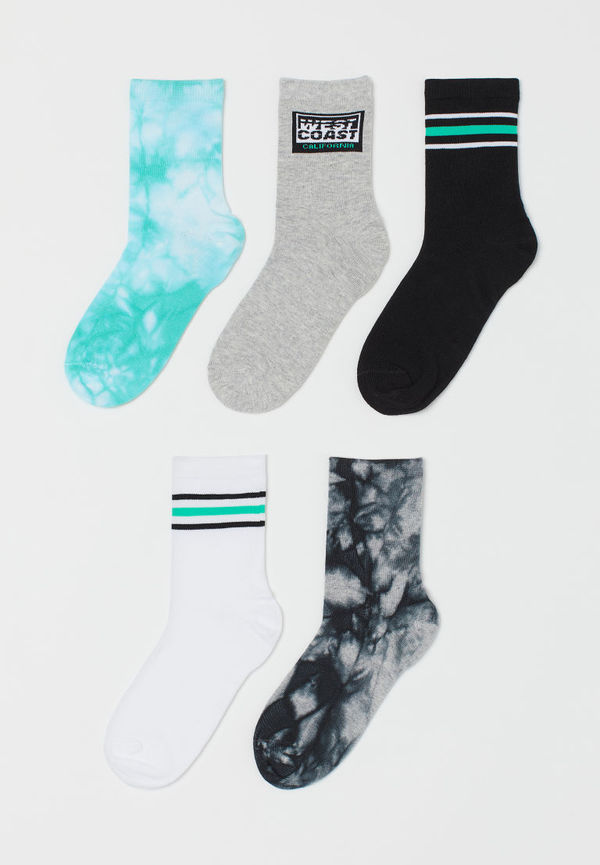 H & M - 5-pack strumpor - Grön