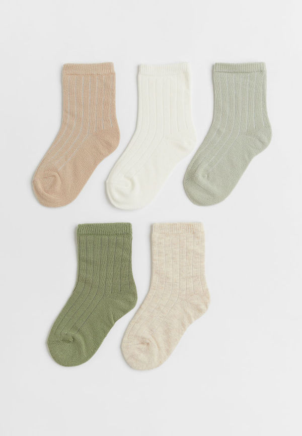 H & M - 5-pack strumpor - Grön