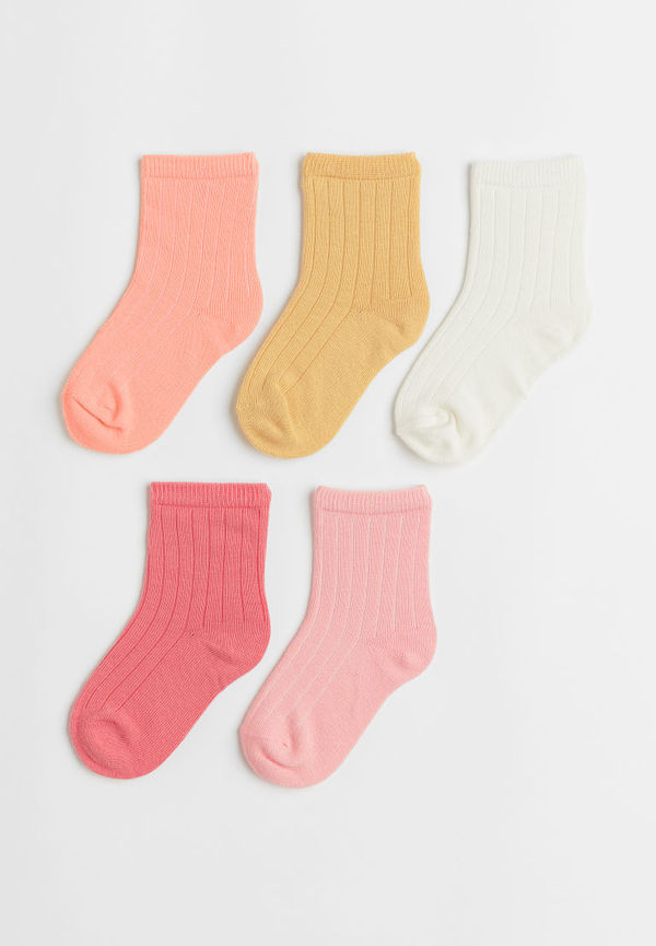 H & M - 5-pack strumpor - Röd