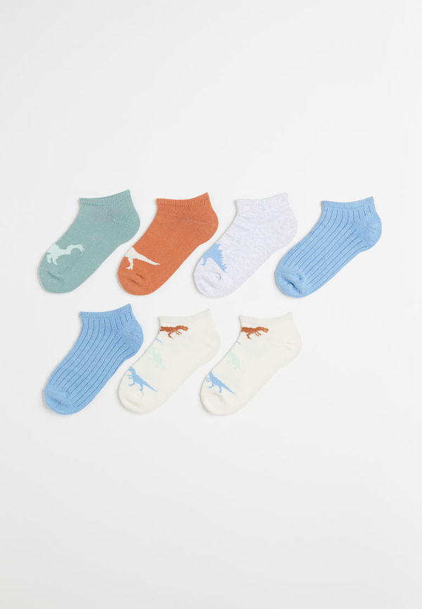 H & M - 7-pack ankelstrumpor - Blå