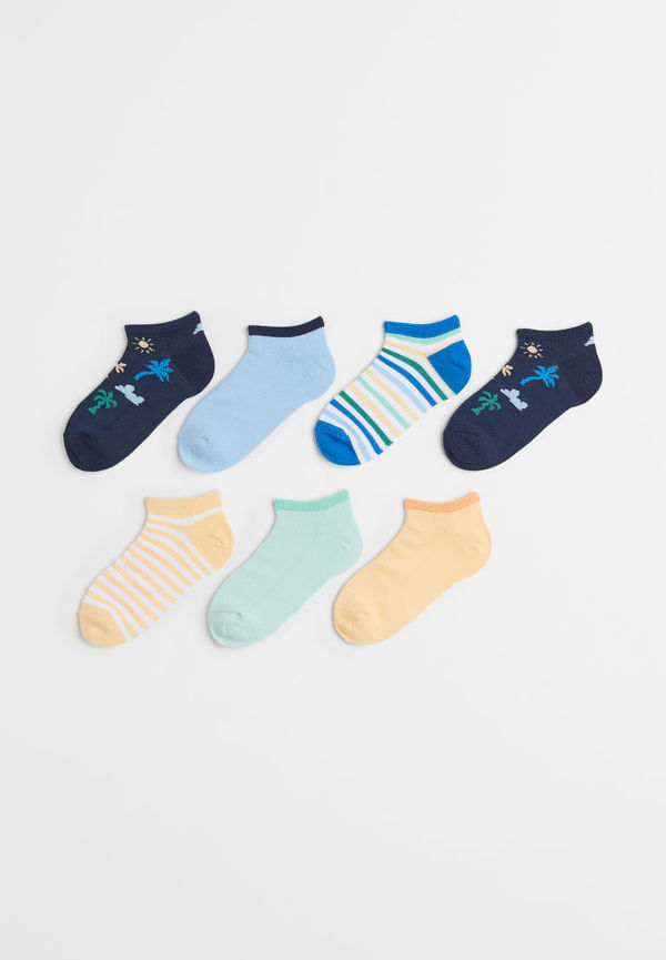 H & M - 7-pack ankelstrumpor - Blå