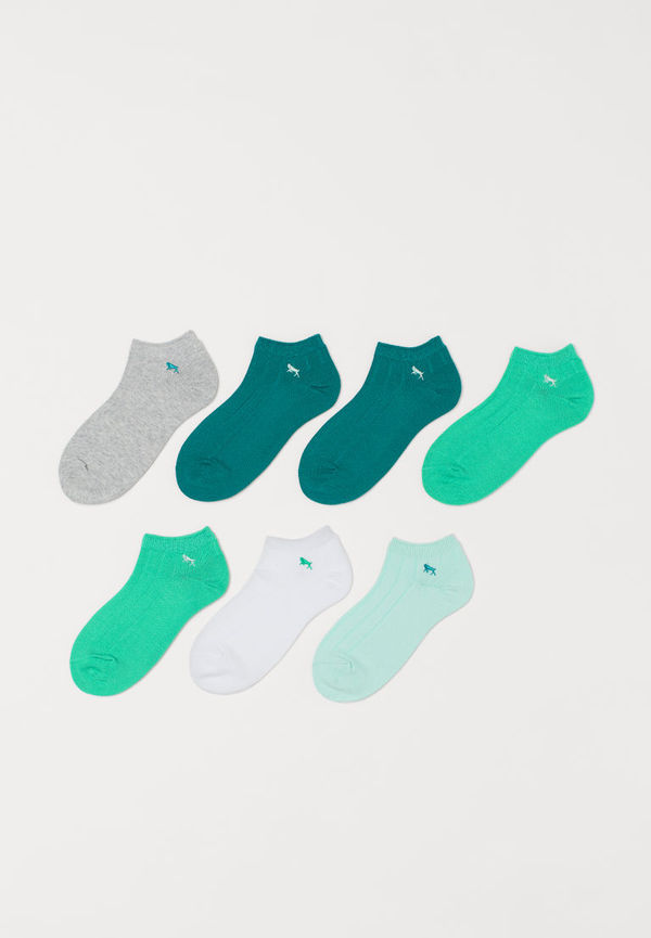 H & M - 7-pack ankelstrumpor - Grön
