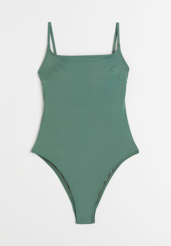 H & M - Baddräkt High leg - Grön