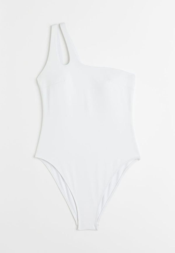 H & M - Baddräkt High leg - Vit