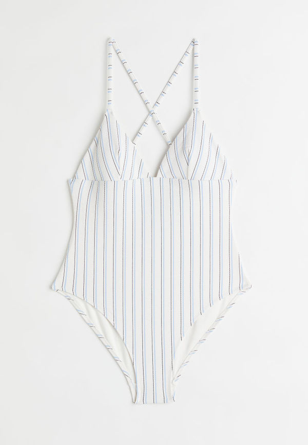H & M - Baddräkt med vadderade kupor - Vit