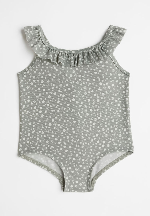 H & M - Baddräkt med volang - Grön