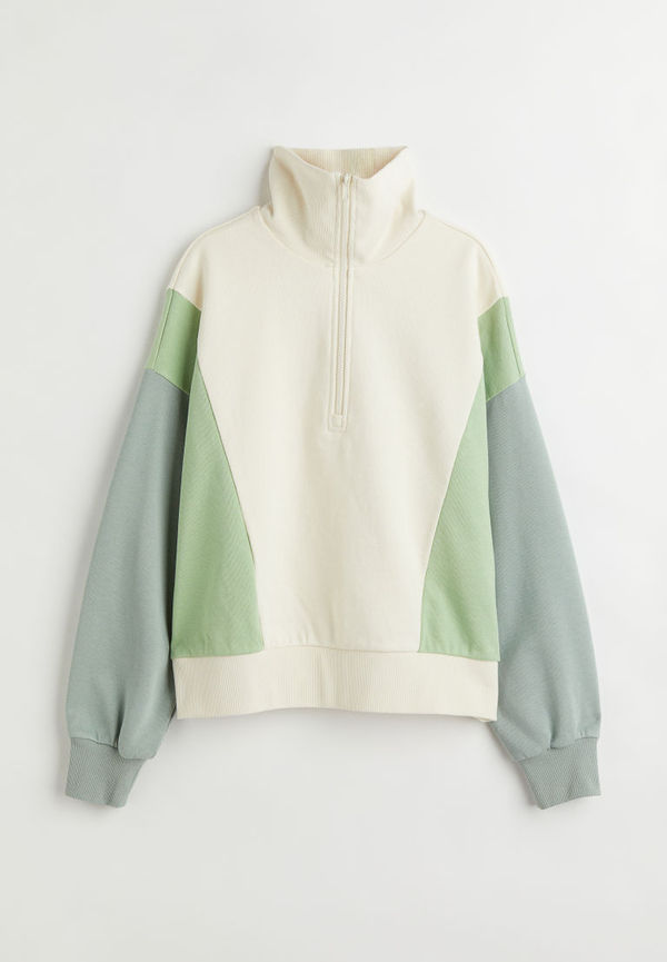 H & M - Blockfärgad träningströja - Grön