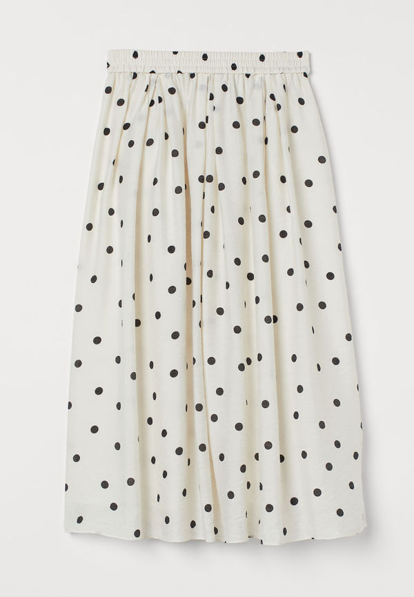 H & M - Cirkelskuren kjol - Vit