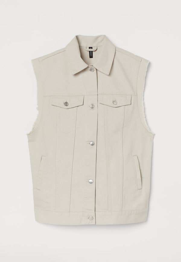 H & M - Denimväst - Beige