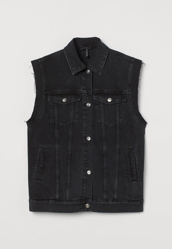 H & M - Denimväst - Svart