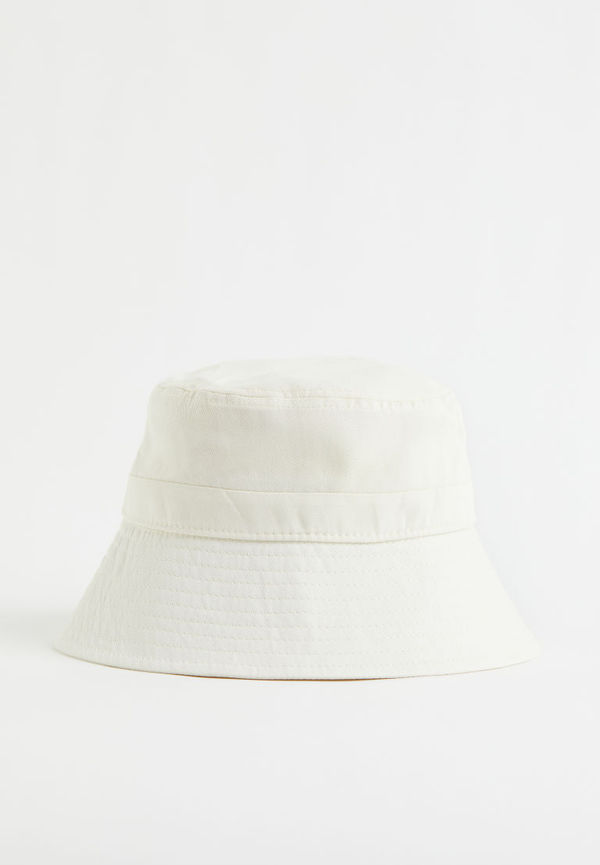 H & M - Fiskarhatt med brett brätte - Vit