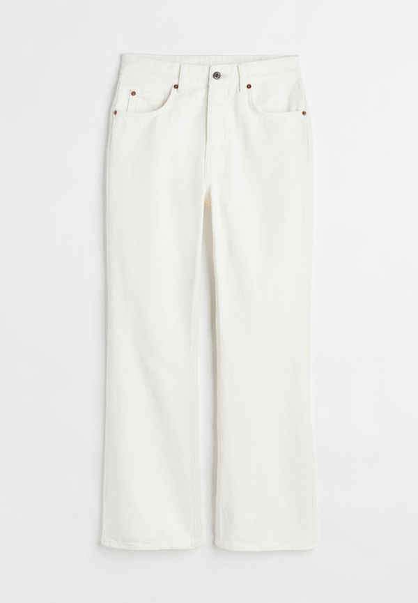 H & M - Flared High Ankle Jeans - Vit