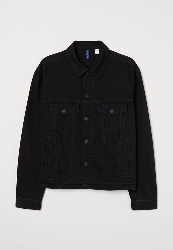 H & M - Jeansjacka med tryck - Grå