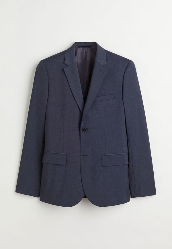 H & M - Kavaj Skinny Fit - Blå