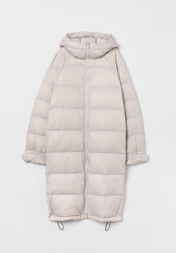 H & M - Knälång dunjacka - Brun