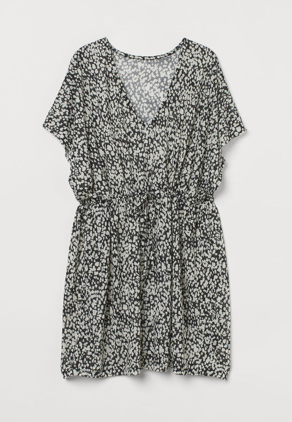 H & M - Kort kaftanklänning - Svart