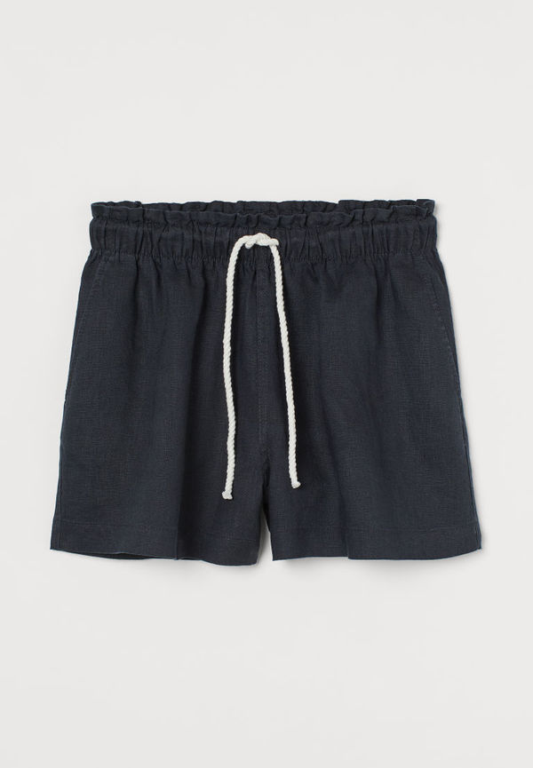 H & M - Linneshorts - Svart