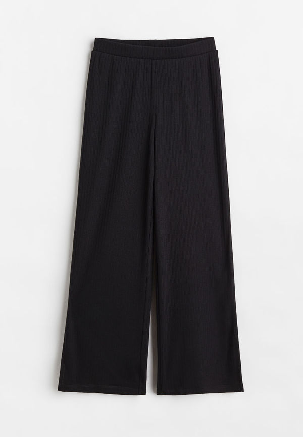 H & M - Loose Fit trikåbyxa - Svart