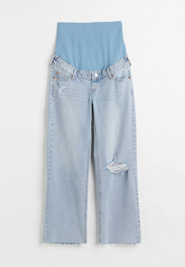 H & M - MAMA Wide High Ankle Jeans - Blå