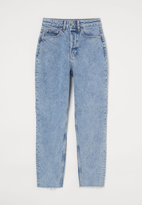 H & M - Mom High Ankle Jeans - Blå