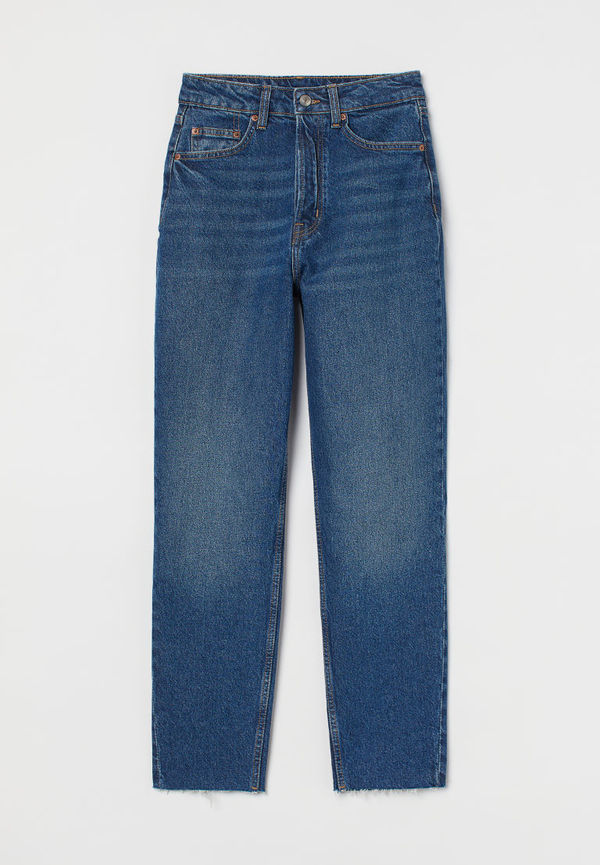 H & M - Mom High Ankle Jeans - Blå