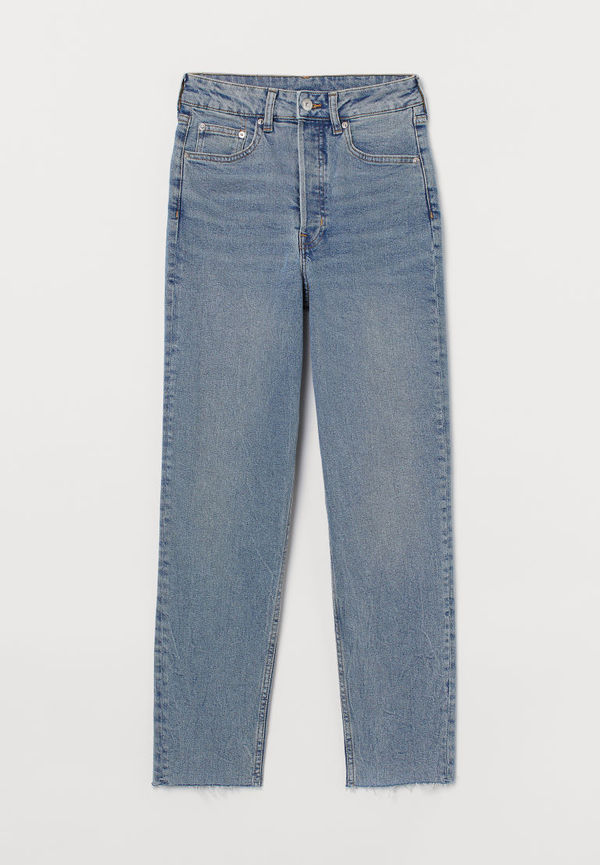 H & M - Mom High Ankle Jeans - Blå