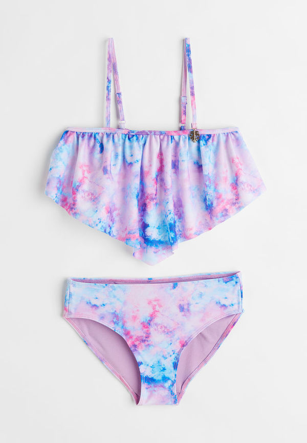 H & M - Mönstrad volangbikini - Lila