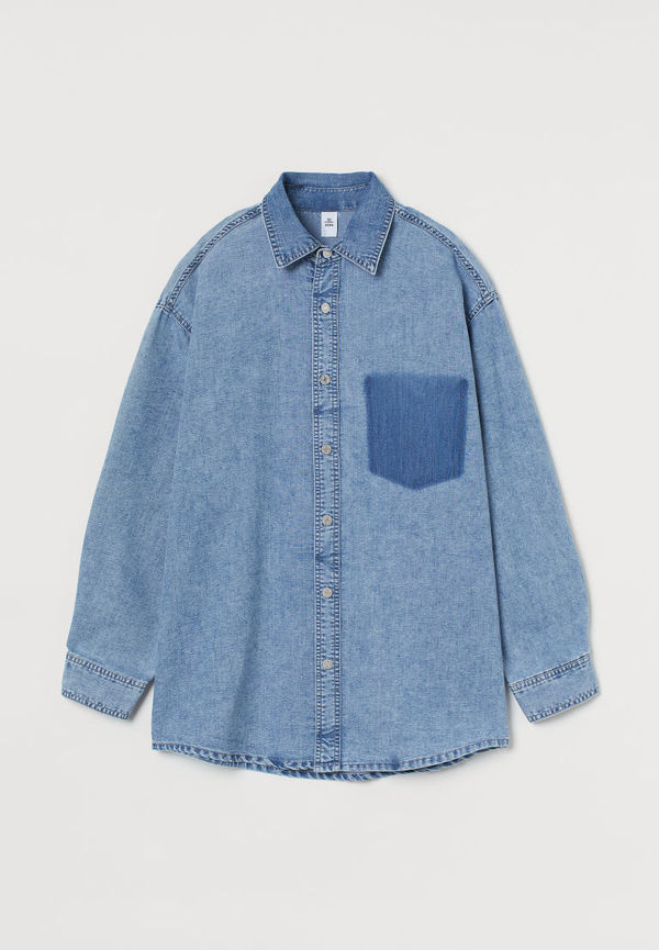 H & M - Oversized skjorta - Blå