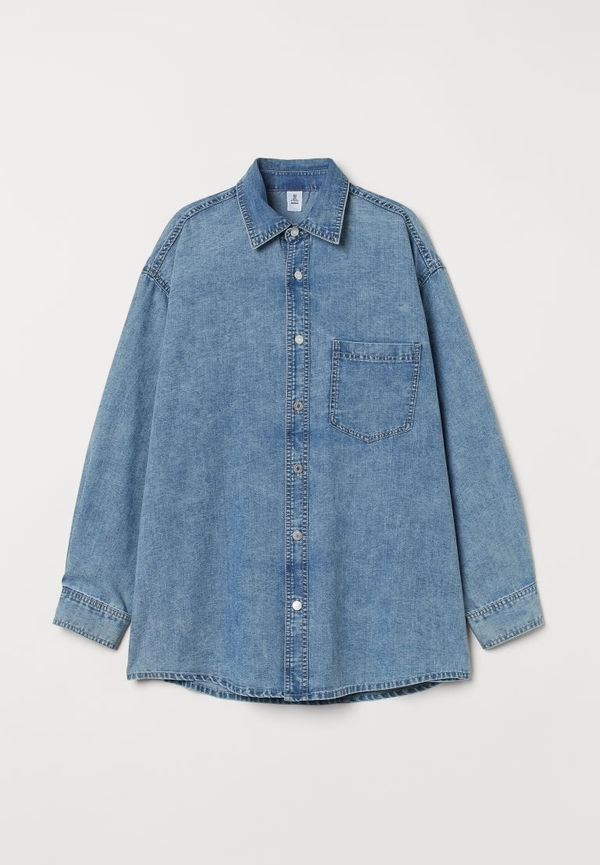 H & M - Oversized skjorta - Blå