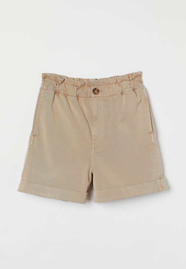 H & M - Paperbag-shorts i lyocellmix - Beige