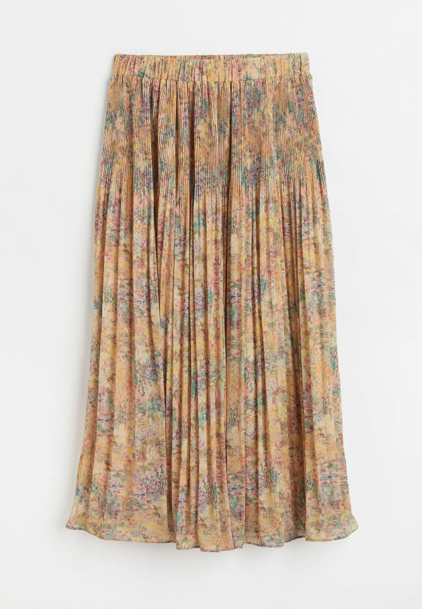 H & M - Plisserad kjol - Beige