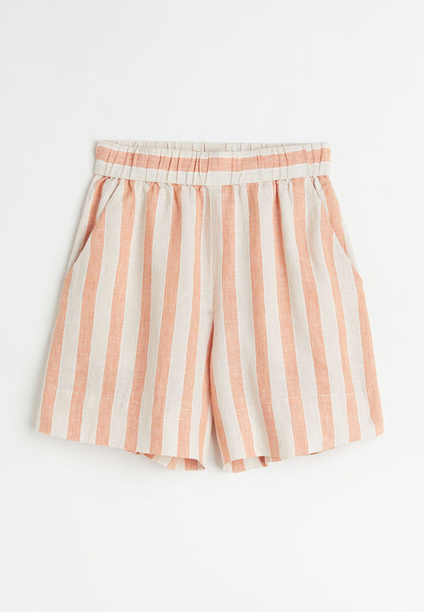H & M - Pull on-shorts i linne - Orange