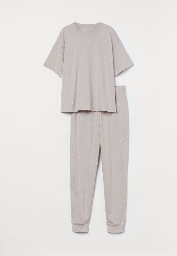 H & M - Pyjamas i trikå - Grå